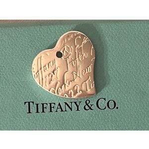Tiffany & Co. New York Notes Heart Tag Charm Pendant - Sterling Silver 925